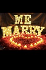 7 LED Marquee Letters, MARRY ME sign for Romantic Proposals or Wedding sign