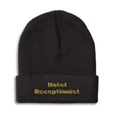 Beanies for Men Hotel Receptionist Winter Hats for Women Acrylic Skull Cap
