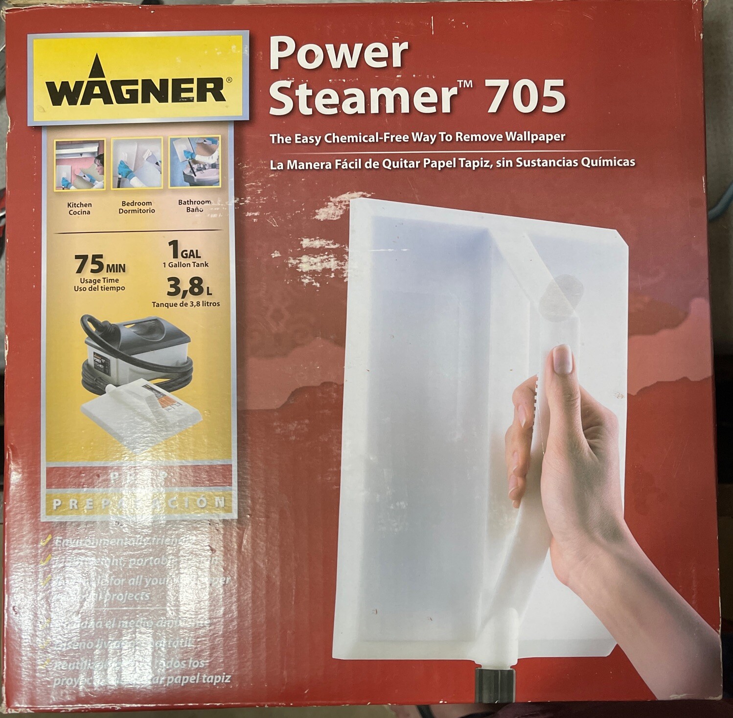 Wagner 705 Power Steamer Wallpaper Remover Paint Prep Stripper Power
