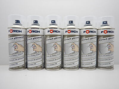 6x 1K FÖRCH L248 KLARLACK LACK SPRAY SPRAYDOSE LACK VERSIEGELUNG 