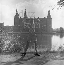 1960s Negative-sexy pinup girl-Frederiksborg Castle-Denmark t459540