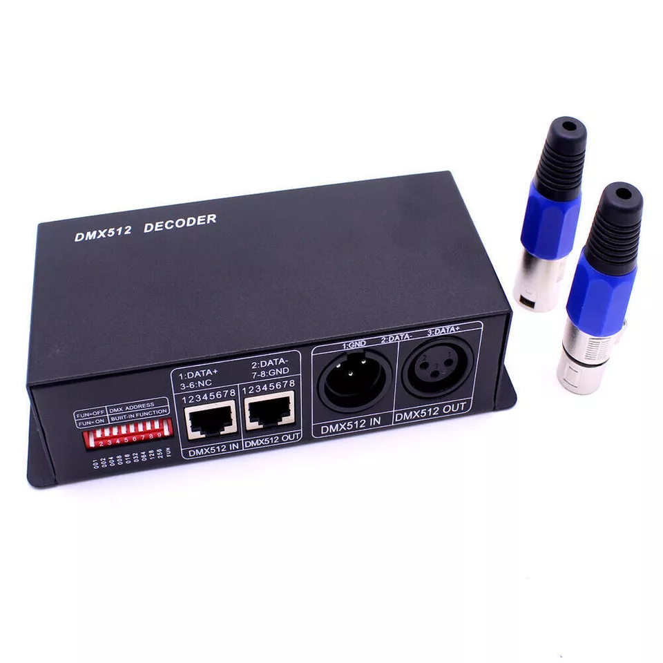 4CH DMX 512 Decoder Led strip Digital Controller RGBW 4 Channel Dimmer DC12V-24V - Image 2 of 4