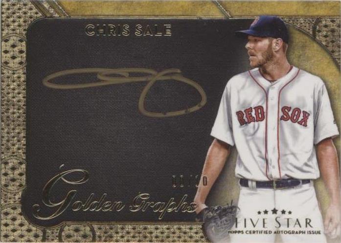 2017 Topps Five Star - Golden Graphs Chris Sale #GG-CSA Gold /10