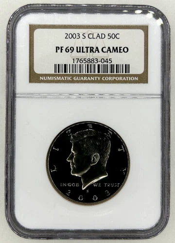 2003-S Clad Kennedy Half Dollar 50C-NGC PF69 ULTRA CAMEO - Free Shipping!