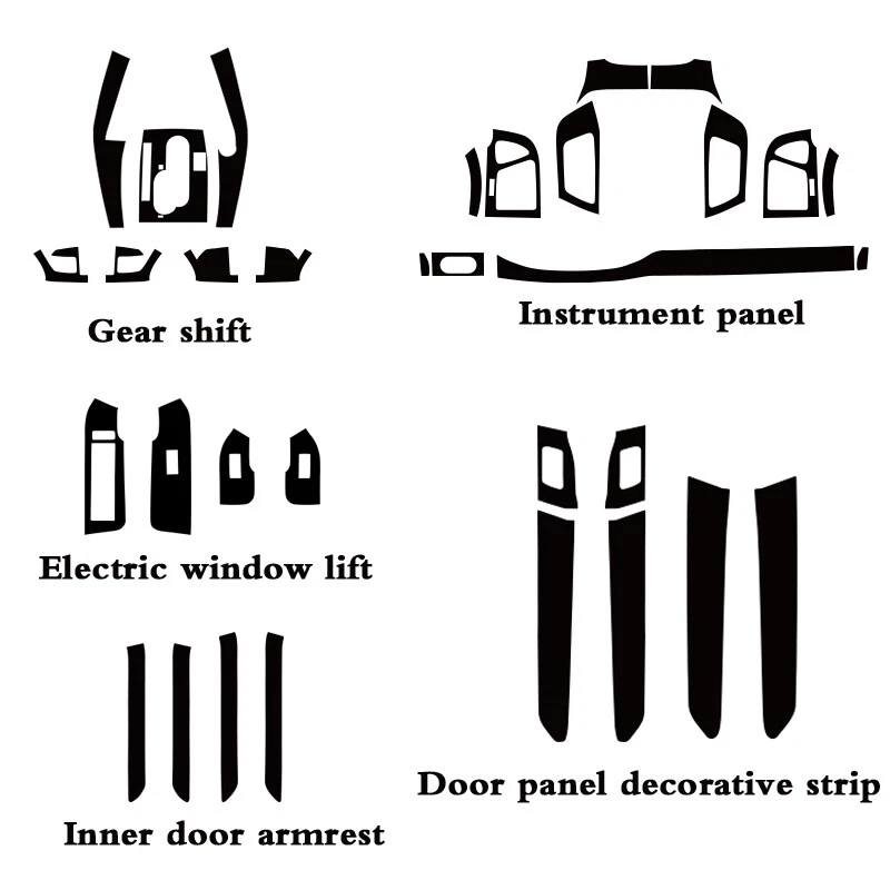 For Chevrolet Captiva 2012-2017 Carbon Fiber Pattern Interior DIY Trim Decals Foto 2 de 4