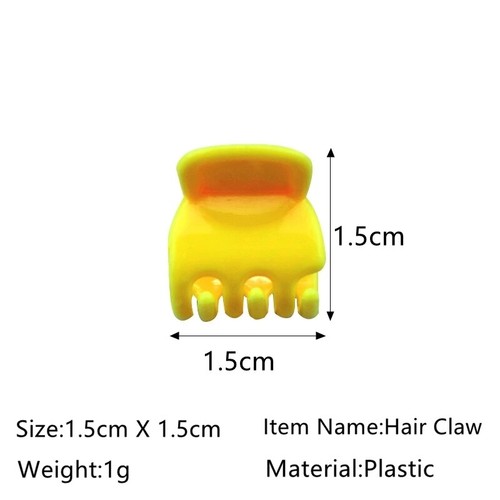 Multicoloured Mini Hair Claw Clips Clamps Plastic Small Hair Clips Grips 1.5CM - Picture 3 of 4