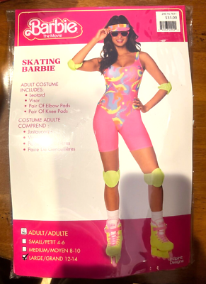 Skating Barbie Doll Movie Female Halloween Costume Neon Leotard