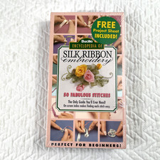 Bucilla Encyclopedia of Silk Ribbon Embroidery 50 Fabulous Stitches VHS 1997 NEW