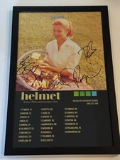 Helmet Betty 30th Anniversary Tour Poster Framed Signed by Band UV Plexi