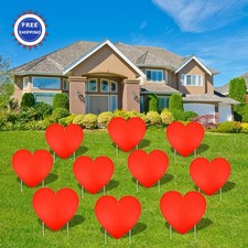 10 Pieces Valentine s Day Decorations Outdoor Yard Garden Porch Sign Large