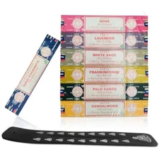 Incense Holder Bundled with Satya Sai Baba Incense Gift Set Nag Champa