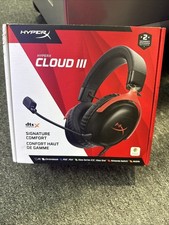 HyperX Cloud III wired Gaming Headset black red NEW sealed DTS headphone audio N