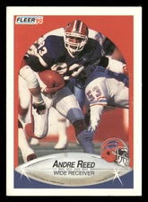 1990 Fleer #119a Andre Reed Right edge of A in AFC logo aligned with blue