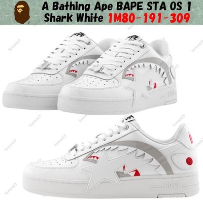 A Bathing Ape BAPE STA OS 1 Shark White 1M80-191-309 Herren Gr.