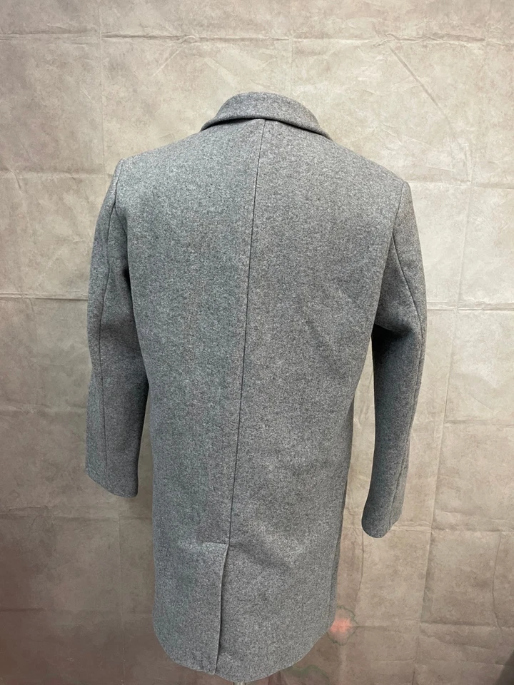 Zara Men's One Breasted Coat Gray Size S - Image 3 of 4
