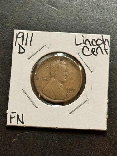 1911 D Lincoln Wheat Cent Penny Nice FN Fine Better Date 1c Coin (Raw18966)