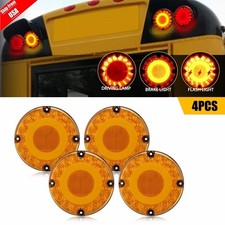 4x 7round Amber 36led Tail Light For School Bus Transit Vehicles Refuse Hauler 4x 7round Amber 36led Tail Light For School Bus Transit Vehicles Refuse Hauler