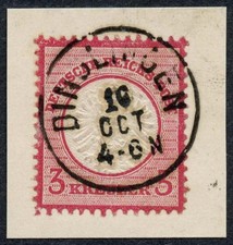 D. Reich Nr. 25 gestempelt mit Baden K1 DINGLINGEN auf Briefst&uuml;ck 677