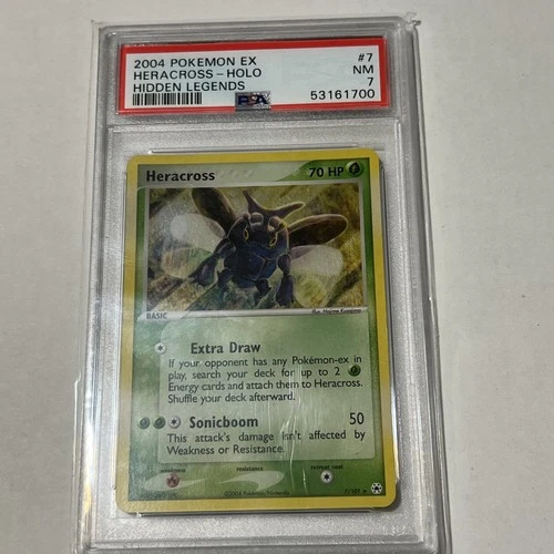 Heracross EX Hidden Legends Holo Rare 7/101 PSA 7 English HP 70