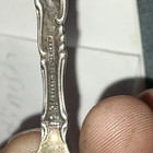 Towle Silver Smiths Friut Spoon Old English Engraved With Gold Wash Finish — photo 1