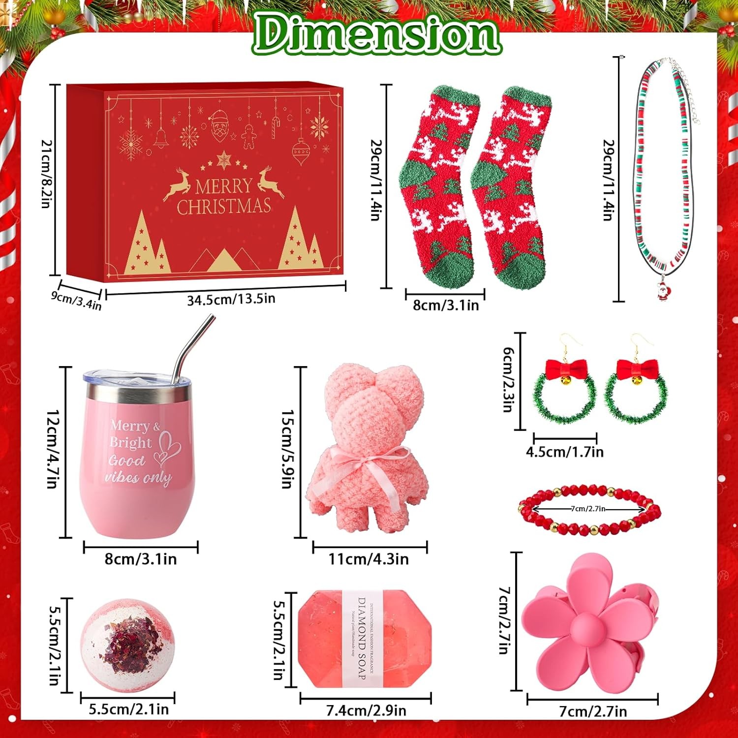 Advent Calendar 2025 Adult Woman,24 Boxes Christmas Countdown Red 