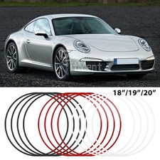 For Porsche 911 991 4Pcs 18-20in Alloy Wheel Hub Rim Trim Tire Ring Protector