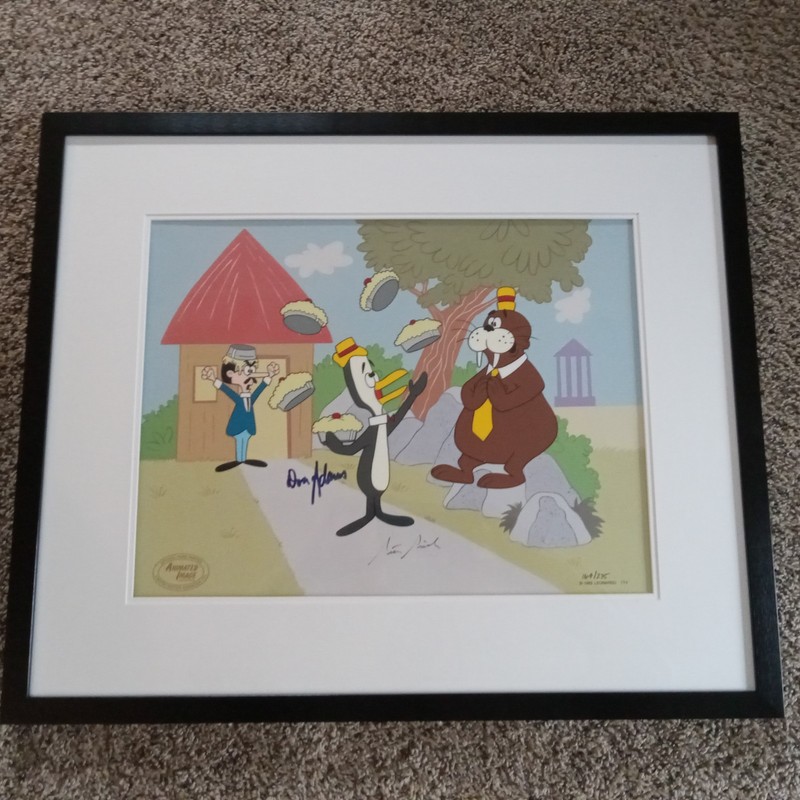 Tennessee Tuxedo- Don Adams / Peter Piech Signed Animation Cel 1993