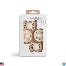 FRIGG Baby's First Pacifier 4-Pack - Moonlight Sailing, BPA-Free, 0-6 Months