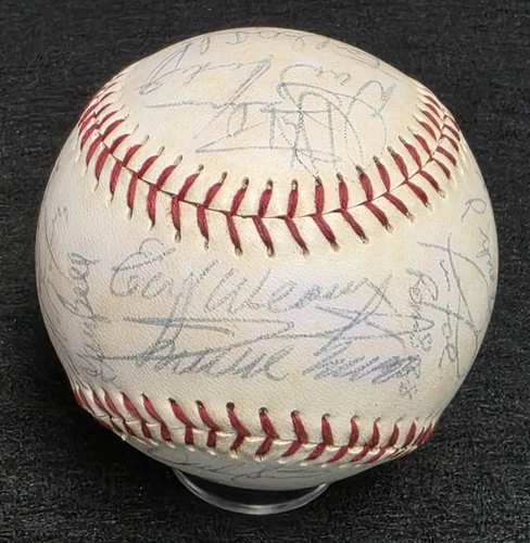 STARS Signed Baseball-24 Signatures-MINOSO-FELLER-WEAVER-ERSKINE-BLAIR