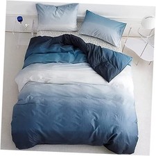 Gradient Blue and White Comforter Full 80'' 90''-Comforter 2-blue Gradient