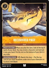 Recovered Page 30/204 Whispers in the Well Disney Lorcana 002299