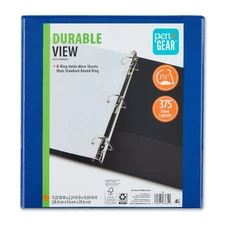 Pen+Gear Durable View 1.5-inch, D-Ring Binder, Blue