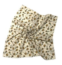 Unisex Floral Cotton Bandanas 22x22 inch Lightbeige