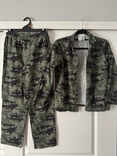 Camouflage Flannel Pajama Set Boy Girl Unisex Suite 8-15yo PJ s Pyjamas.