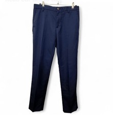AMAZON NAVY BLUE SLIM DRESS PANTS, SIZE 34 L, WAIST 34, INSEAM 33, RISE 10.5