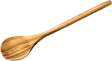 Naturally Med - Olive Wood Wooden Cooking Spoon 12". Handcrafted in Tunisia. Spo