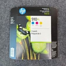 HP 910XL 3YM86BN Yellow, Cyan and Magenta Ink Cartridge Sealed - EXP. June 2025