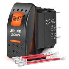 Nilight UTV Led Pod Lights Rocker Switch On LED POD LIGHTS, LIGHTS