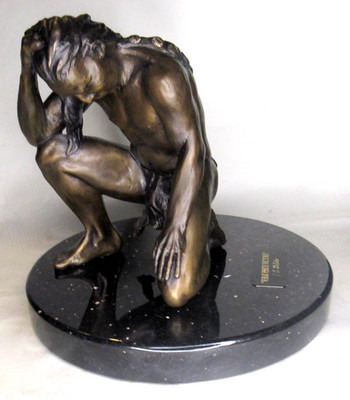 J. D. McKellar ''What Price Victory'' Bronze Sculpture Statue Signed # Native Amer