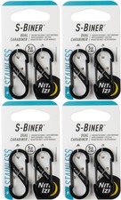 Nite Ize 2-Pack S-Biner Stainless Steel Dual Carabiner 1 - Black 4-Pack 