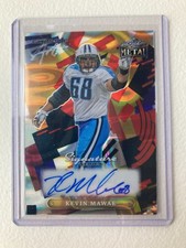 Kevin Mawae 2024 Leaf Metal Signature Series Classic Art 1/1 Auto Titans HOF