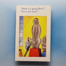 Comic Postkarte Skulptur Hammermeißel harte PFANNE 1965 Küstenkarten