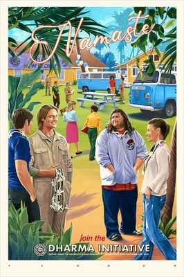 Lost Dharma Initiative 24x36 Poster Ltd Edition x/135 Mondo MINT TV