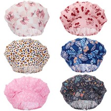 6 PCS Bouffant Scrub Caps With Buttons Adjustable Nurse Working Surgical Hat