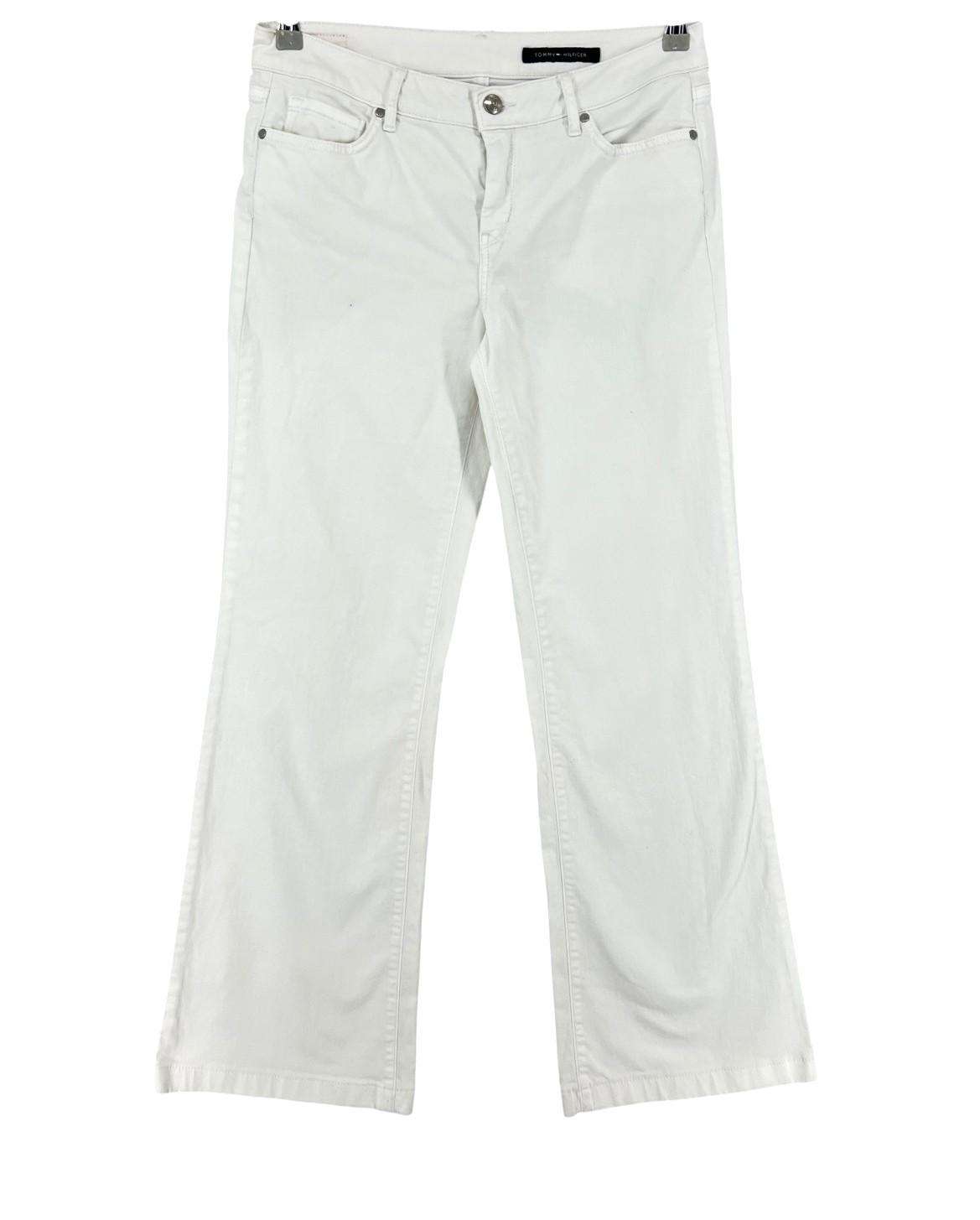 TOMMY HILFIGER Women Denim Stretch Flared Leg Jeans White W29 L32