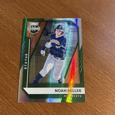 2021 Panini Elite Extra Edition Noah Miller Status Green #/499 #36 Card