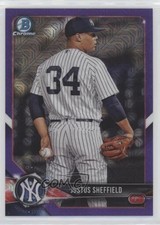 2018 Bowman Mega Box Purple Mojo Refractor /250 Justus Sheffield #BCP69 0i21
