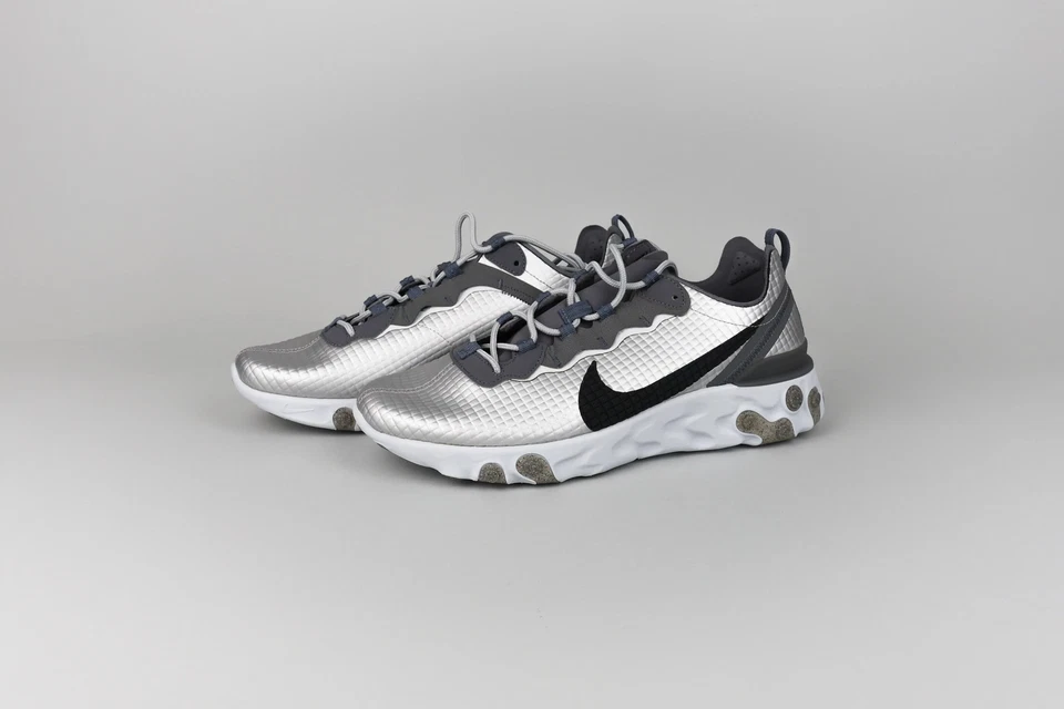 Nike React Element 55 'Quilted Grid White' - 47 - CI3835-001 - Unisex Sneaker - Image 2 of 3