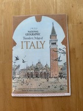 Vintage 1970 National Geographic Traveler's Map Of Italy Color Fold-Out Poster