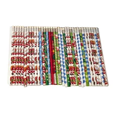 Christmas 36 Pencil Lot Unused Unsharpened Holiday Art School Supply Gift Set